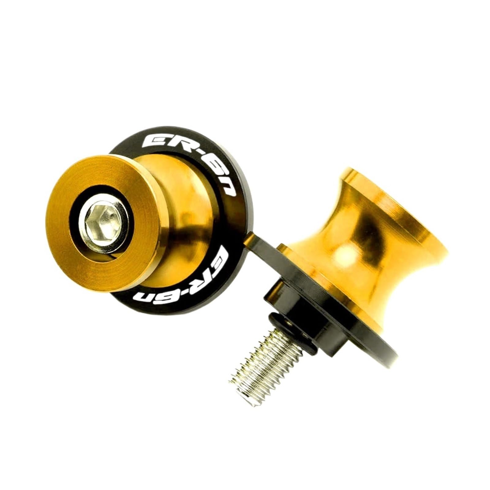 LTADX Motorrad CNC Zubehör Halterung Schraube 10mm Kipphebel Spool Slider Kompatibel Mit ER6N ER-6N 2006-2016(Gold) von LTADX