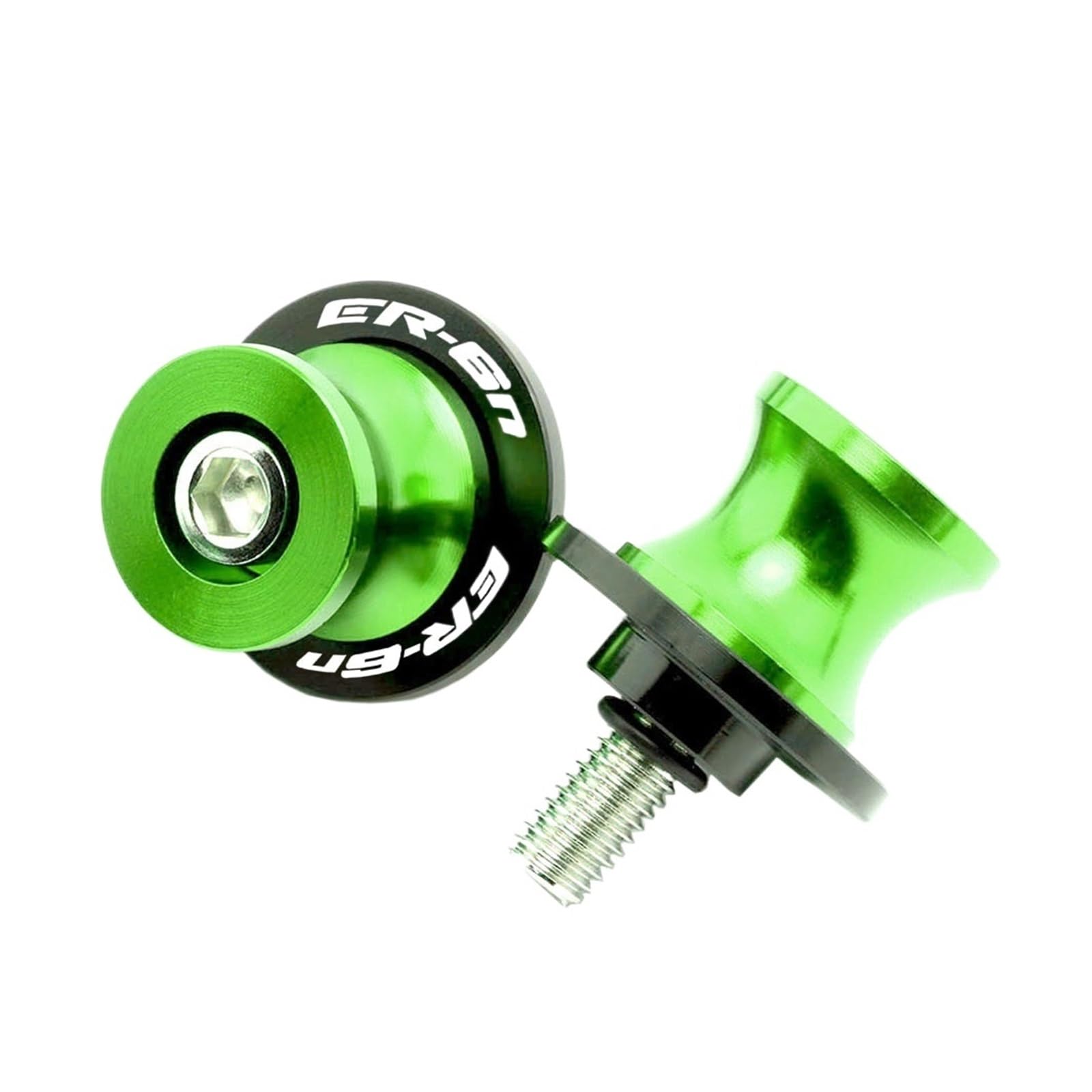 LTADX Motorrad CNC Zubehör Halterung Schraube 10mm Kipphebel Spool Slider Kompatibel Mit ER6N ER-6N 2006-2016(Green) von LTADX