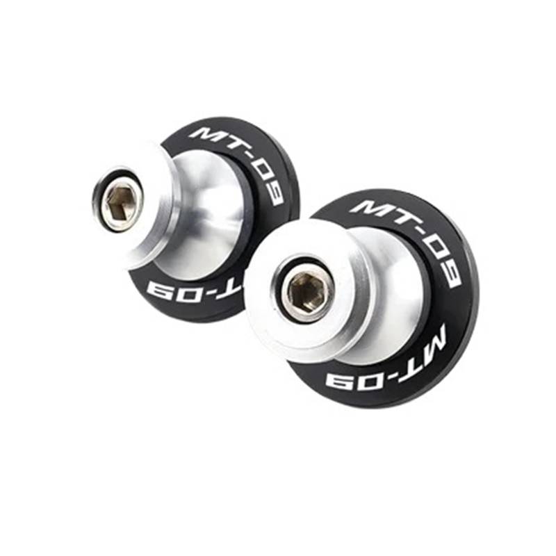 LTADX Motorrad CNC Zubehör Halterung Schraube 6mm Kipphebel Spool Slider Kompatibel Mit MT-09 FZ09 2013-2023(Silver) von LTADX