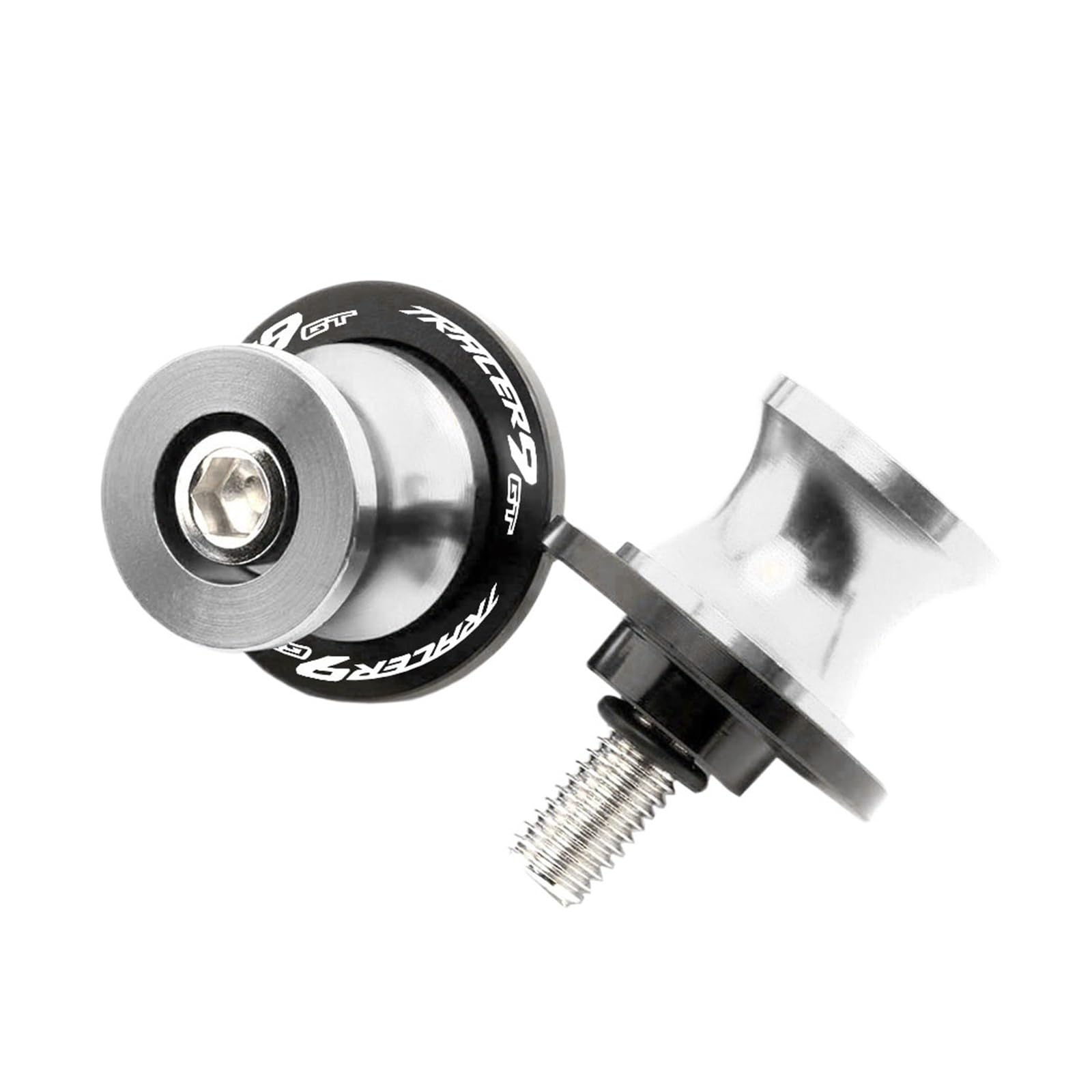 LTADX Motorrad CNC Zubehör Halterung Schraube 6mm Kipphebel Spool Slider Kompatibel mit Tracer9GT 2020-2022(Silver) von LTADX