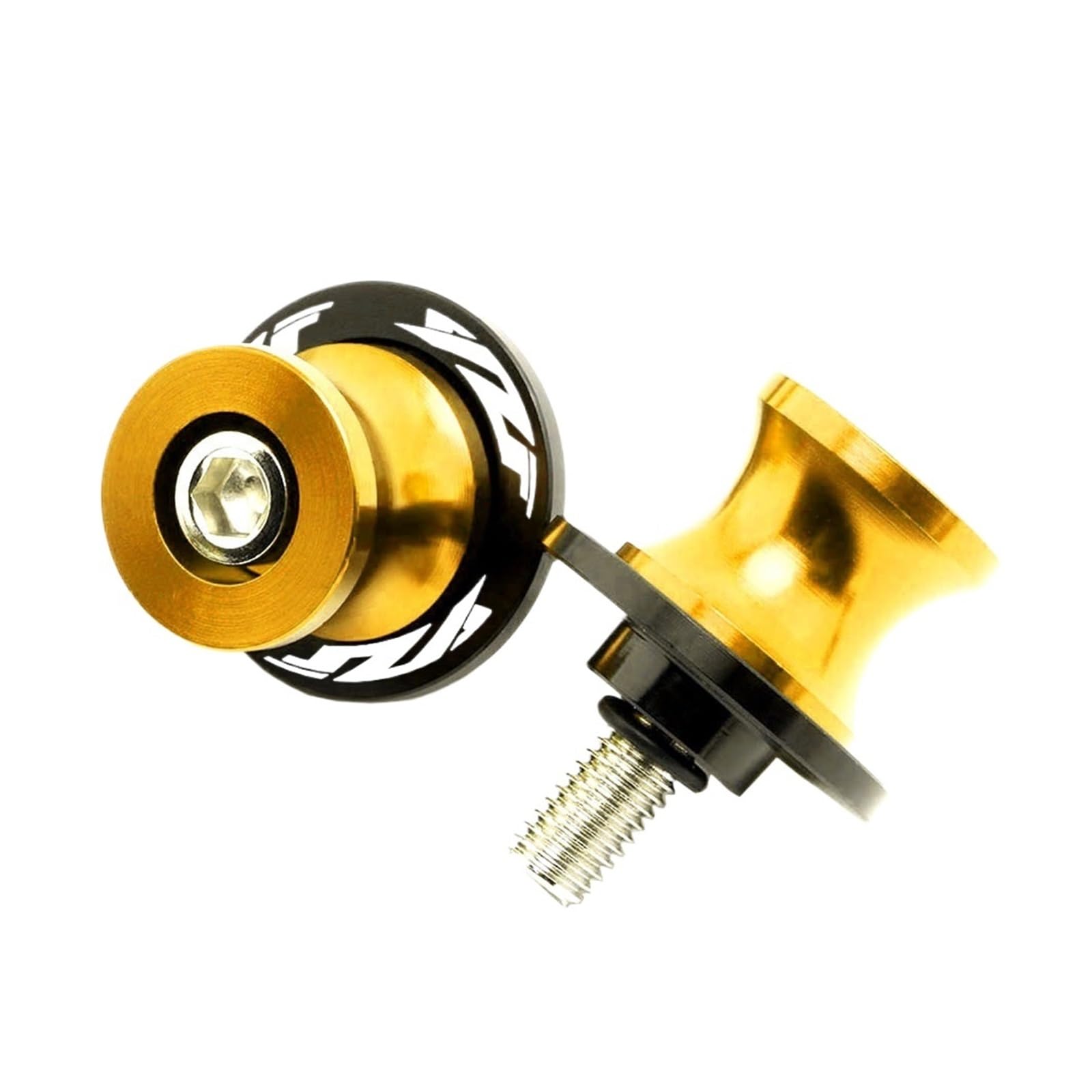 LTADX Motorrad CNC Zubehör Halterung Schraube 6mm Kipphebel Spool Slider Kompatibel mit YZF R3 R25 R6 R1 2019-2022(Gold) von LTADX