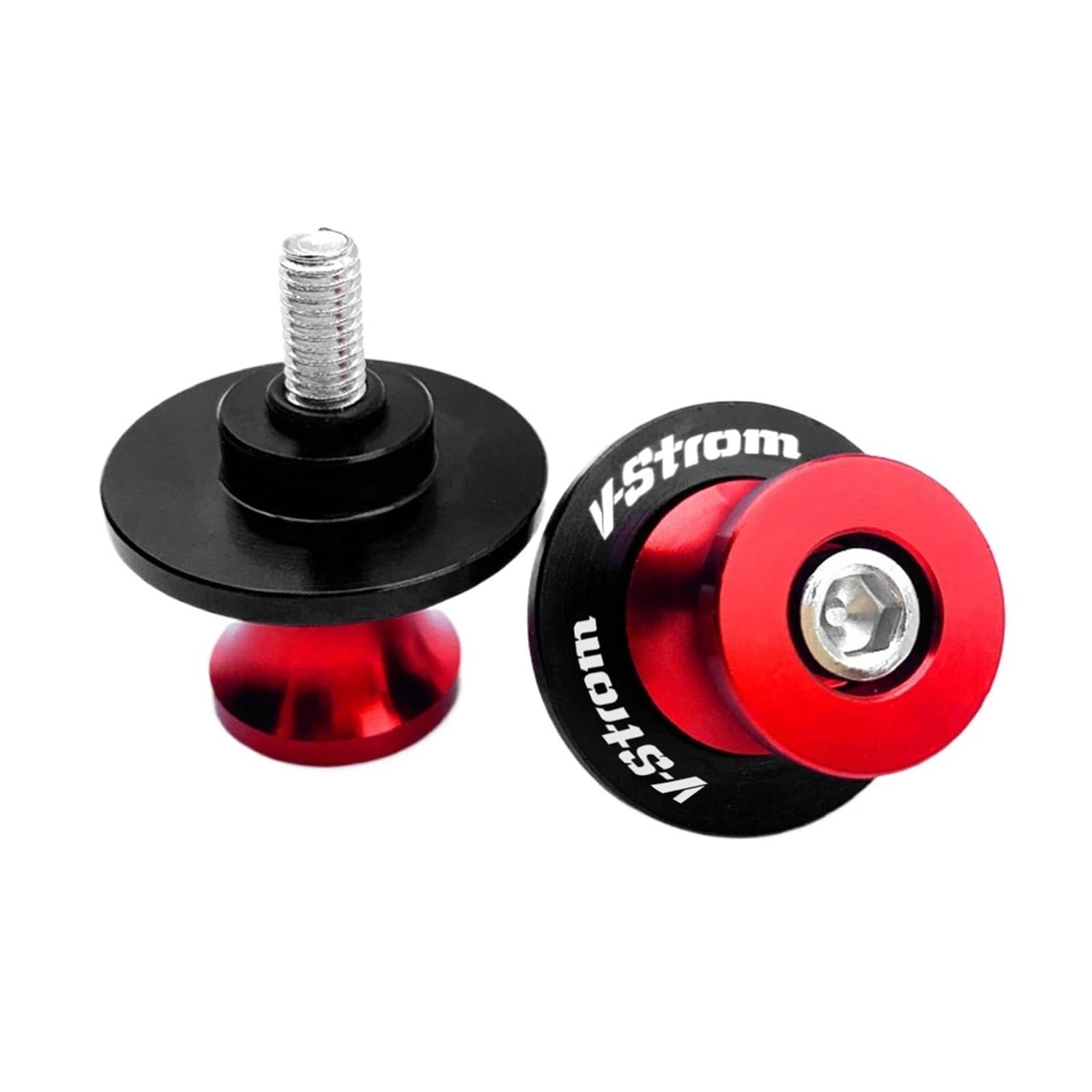 LTADX Motorrad CNC Zubehör Halterung Schraube 8mm Kipphebel Spool Slider Kompatibel mit V-Strom 650 250 1050 XT VStrom 800DE DL650 DL1000 das ganze Jahr(Red) von LTADX