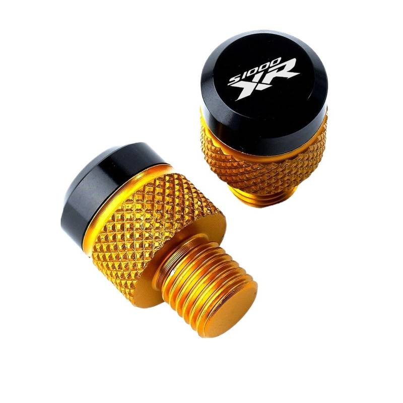 LTADX Motorrad M10*1,25 Rückspiegel Stecker Schraube Kompatibel Mit S1000R 2021-2022 S1000XR 2015-2022(Gold-S1000XR) von LTADX