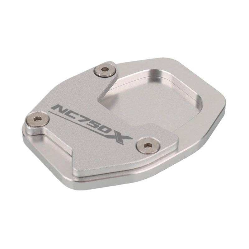 LTADX Motorradständer Seitenständerverlängerung Expander Extender Pad Kompatibel mit NC750X 2021-2023(Silver) von LTADX