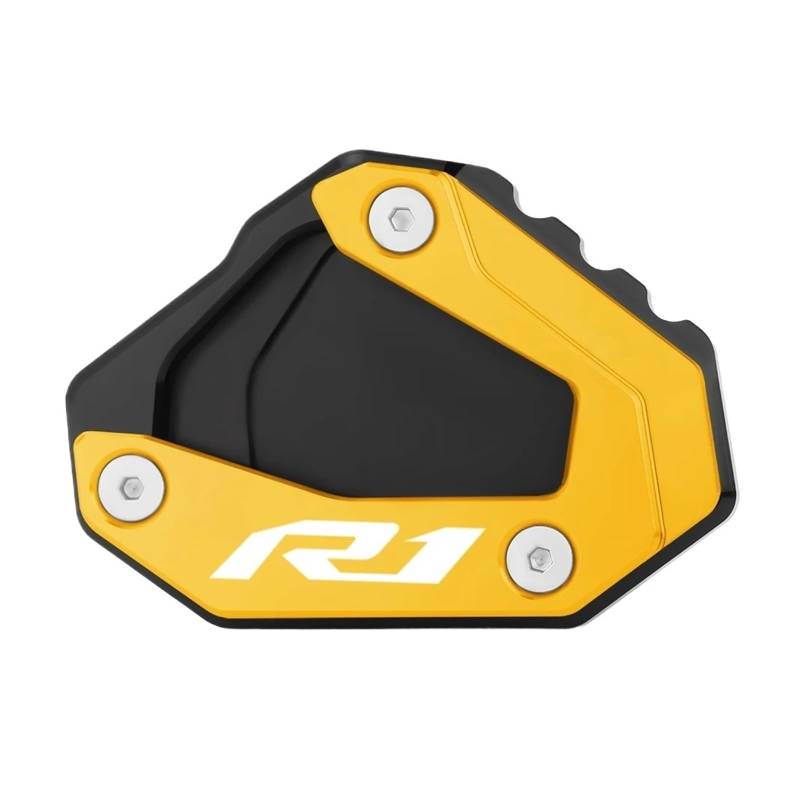 LTADX Motorradständer Seitenständerverlängerung Expander Extender Pad Kompatibel mit YZF-R1 R1M 2015-2023(R1 Golden) von LTADX