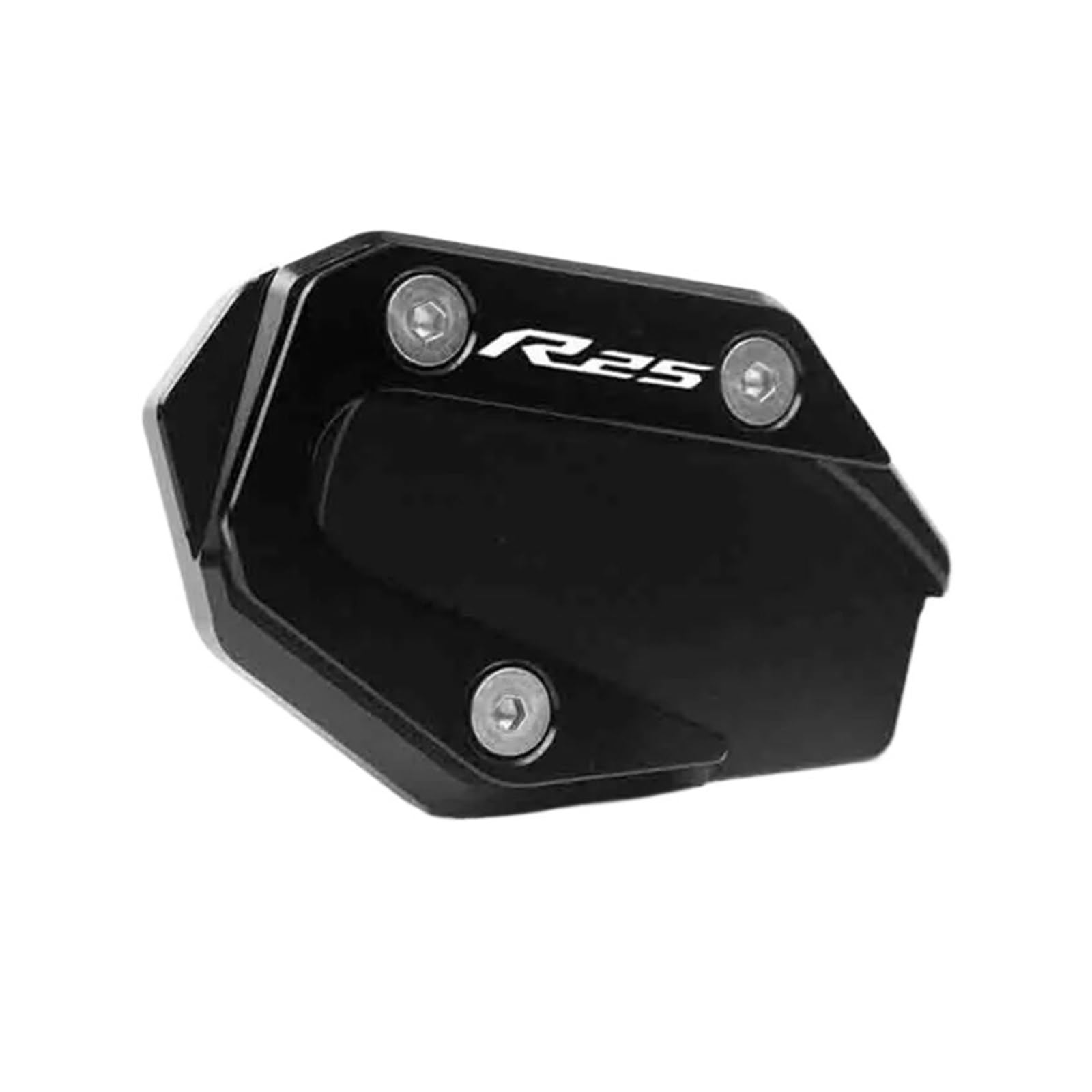 LTADX Motorradständer Seitenständerverlängerung Expander Extender Pad Kompatibel mit YZF-R3 YZF-R25 2015-2018 MT-03 MT-25 2016-2019(Black-R25) von LTADX