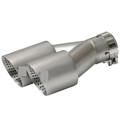 Auspuffendrohr 1 Stück Doppel-Auto-Schalldämpferspitze Auspuffrohr Universal-Auspuffspitze 60 Mm 63 Mm Düse Endrohre von LTCZGRCI