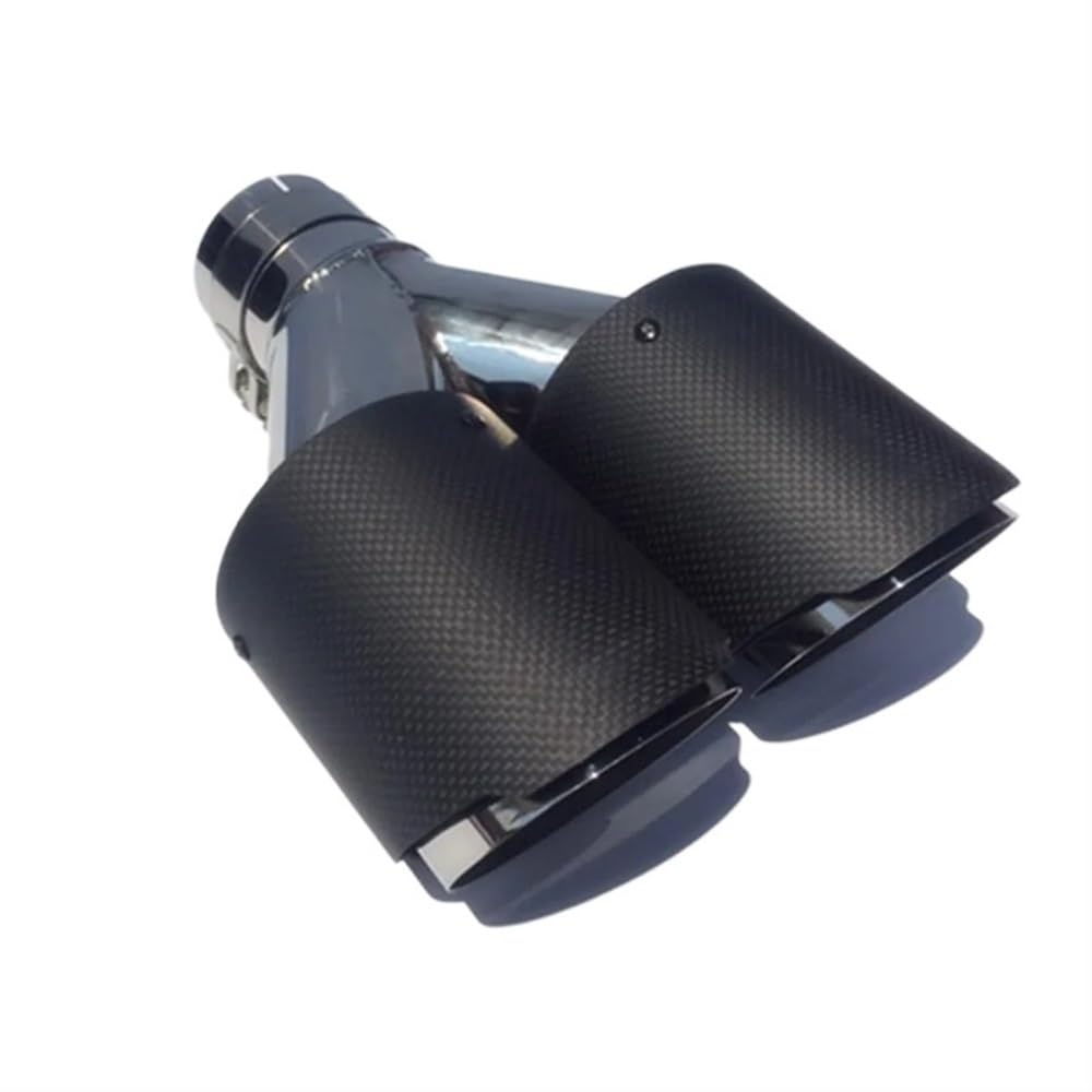 Auspuffendrohr 1 Stück Universal Dual Exhaust Tip Auspuffrohr Endrohr Auspuff Schalldämpfer Spitze Endrohre von LTCZGRCI