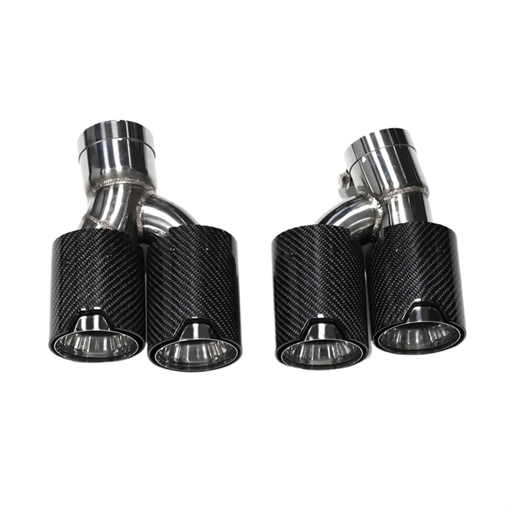 Auspuffendrohr Dual Out Auspuff Spitze Schalldämpfer Spitze Endrohr Für 525i Für 528i Für 530i Für G30 Für G31 2018 + Für 5 Serie Auspuff Spitze Düse Endrohre von LTCZGRCI