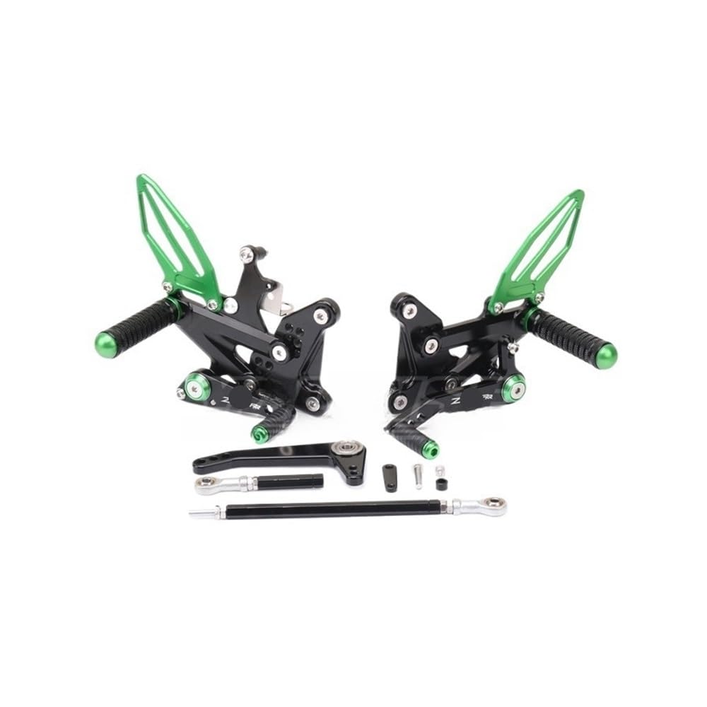 Fußpedal Trittbrett Motorrad Motorrad CNC Einstellbare Fußrastenanlage Fußrastenanlage Fußstütze Fußrasten Fußrasten Für K&awasaki Ninja ZX-4R ZX-4RR ZX4R ZX4RR von LTCZGRCI