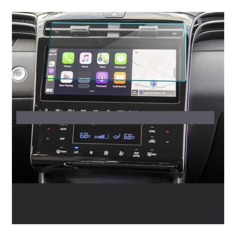 Instrumententafel Membran Auto GPS Gehärtetes Glas Für Hyundai Für Tucson 2021 10,25 Zoll Dashboard Screen Schutz Film Displayschutzfolie von LTCZGRCI