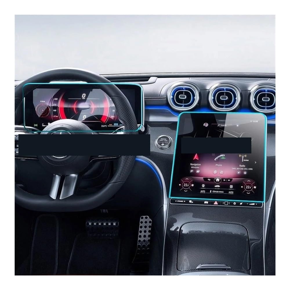 Instrumententafel Membran Auto Gehärtetes Glas Display-schutzfolie Dashboard Schutz Für Benz Für C-klasse Für All-Terrain 2022 Displayschutzfolie von LTCZGRCI