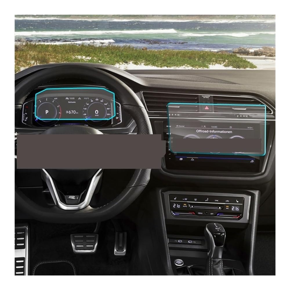 Instrumententafel Membran Auto Gehärtetes Glas Display-schutzfolie Dashboard Schutz Für Tiguan Für Allspace 2022 Auto Instrument Displayschutzfolie von LTCZGRCI