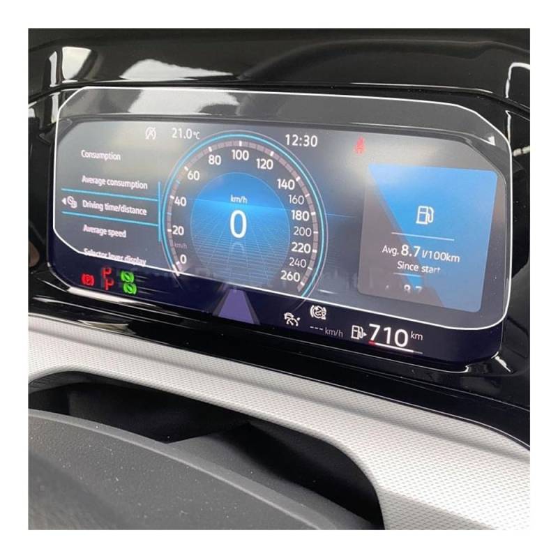 Instrumententafel Membran Auto Gehärtetes Glas Display-schutzfolie Schutz Für Golf Für MK8 2022 Auto Infotainment Dashboard Displayschutzfolie von LTCZGRCI