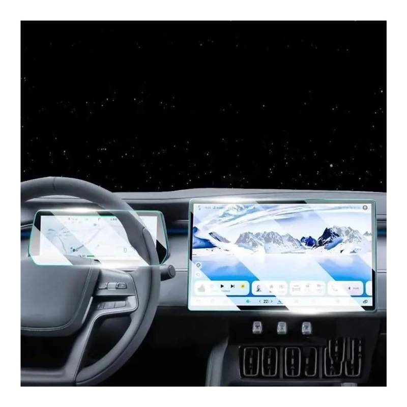 Instrumententafel Membran Auto Infotainment Radio GPS Dashboard Gehärtetes Glas Screen Protector Film Für BYD Für Song L 2023-2024 Displayschutzfolie von LTCZGRCI