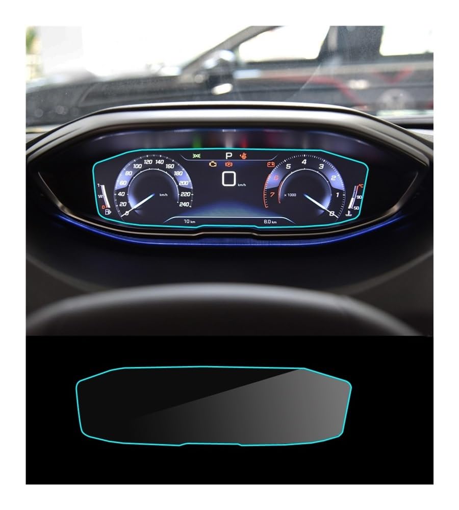 Instrumententafel Membran Auto Navigation Displayschutzfolie für Peugeot 3008 5008 Instrument Dashboard Auto Navigation Displayschutzfolie von LTCZGRCI