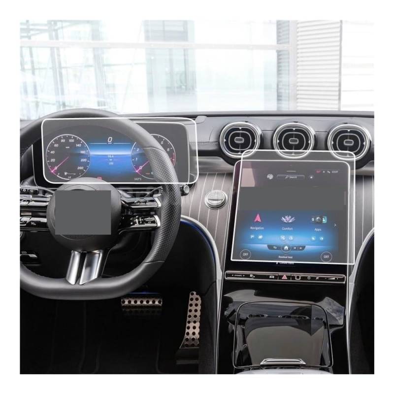 Instrumententafel Membran Auto Navigation Gehärtete Display-schutzfolie Für Benz Für C-Klasse Für C200 2022 Displayschutzfolie von LTCZGRCI