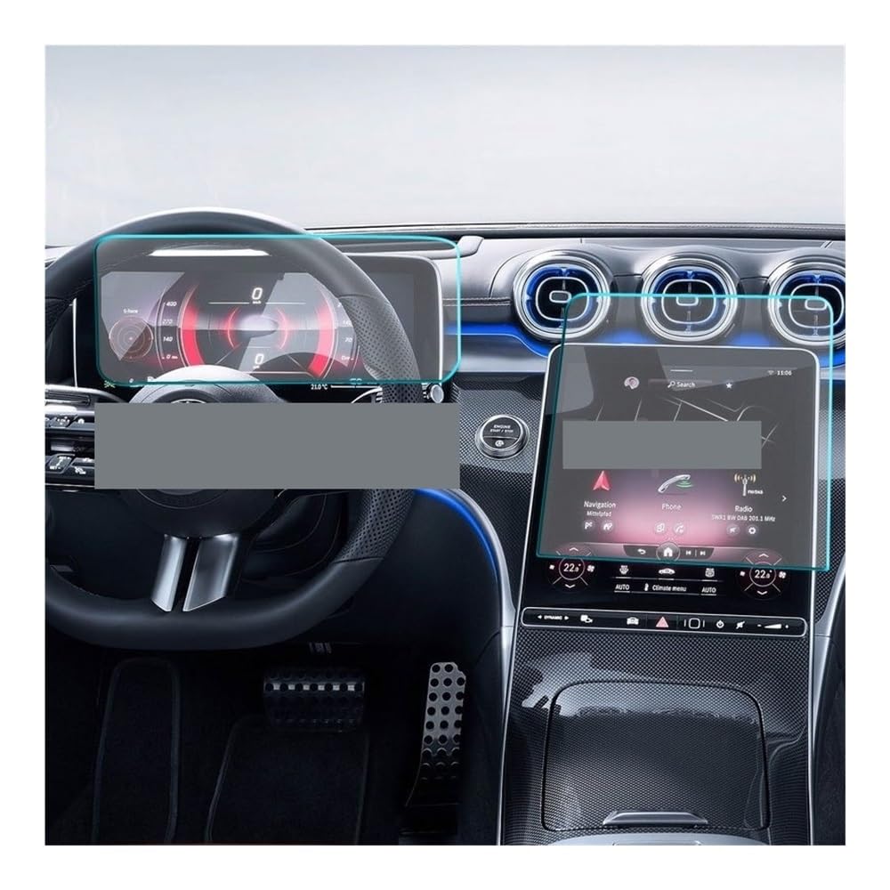 Instrumententafel Membran Auto Navigation Gehärtetes Glas Display-schutzfolie Dashboard Schutz Für Benz Für EQE 2023 Displayschutzfolie von LTCZGRCI