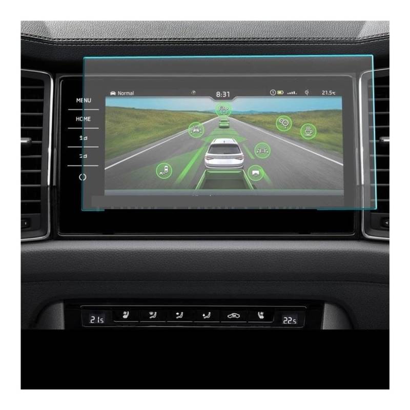 Instrumententafel Membran Auto Navigation Gehärtetes Glas Display-schutzfolie Dashboard Schutz Für Skoda Für Kodiaq 2021 Displayschutzfolie von LTCZGRCI