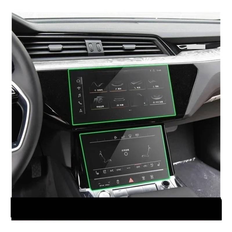 Instrumententafel Membran Displayschutzfolie aus gehärtetem Glas, GPS-Navigation, Armaturenbrettschutz für E-tron 2018–2021 Displayschutzfolie von LTCZGRCI