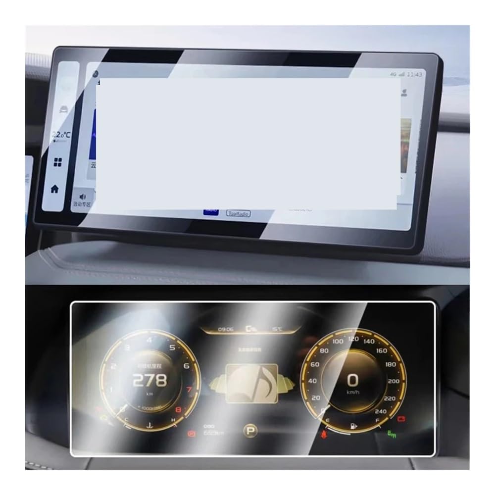 Instrumententafel Membran Displayschutzfolie aus gehärtetem Glas Für Geely Für Okavango Für Haoyue 2020 2021 GPS-Navigationsdisplay und Instrument Displayschutzfolie von LTCZGRCI