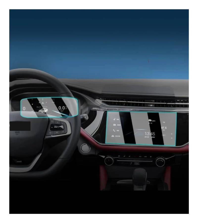 Instrumententafel Membran Displayschutzfolie aus gehärtetem Glas für Chery für Arrizo 6 PR0 2021, Autoradio, GPS und Armaturenbrett Displayschutzfolie von LTCZGRCI