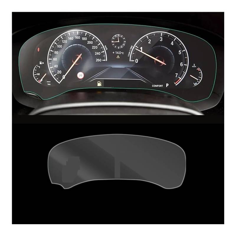 Instrumententafel Membran Für 5 Serie Für G30 Für G31 2019-2021 Auto Dashboard Instrument Panel Bildschirm Gehärtetes Glas Schutz Film Displayschutzfolie von LTCZGRCI