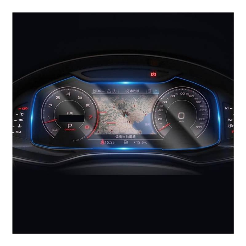 Instrumententafel Membran Für A6 Für S6 Für RS6 2019-2023 Auto Innen Instrument Panel Membran Bildschirm Gehärtetes Glas Schutz Film Displayschutzfolie von LTCZGRCI