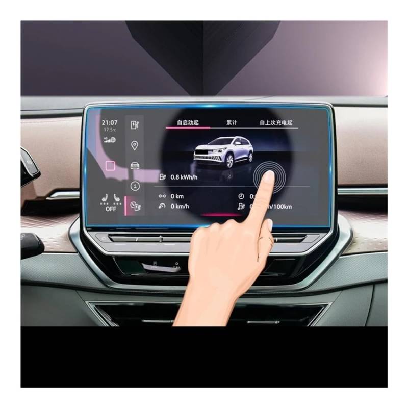 Instrumententafel Membran Für ID.6 Für ID.6X 2020-2021 Dashboard GPS Bildschirm Gehärtetes Glas Schutz Film Displayschutzfolie von LTCZGRCI