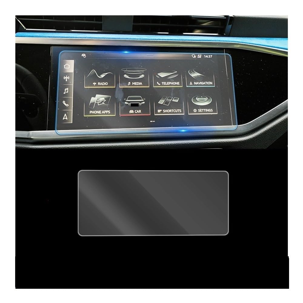 Instrumententafel Membran Für Q3 2019-2021 Auto-Armaturenbrett Instrumententafel Multimedia GPS-Navigationsbildschirm Schutzfolie aus gehärtetem Glas Displayschutzfolie von LTCZGRCI