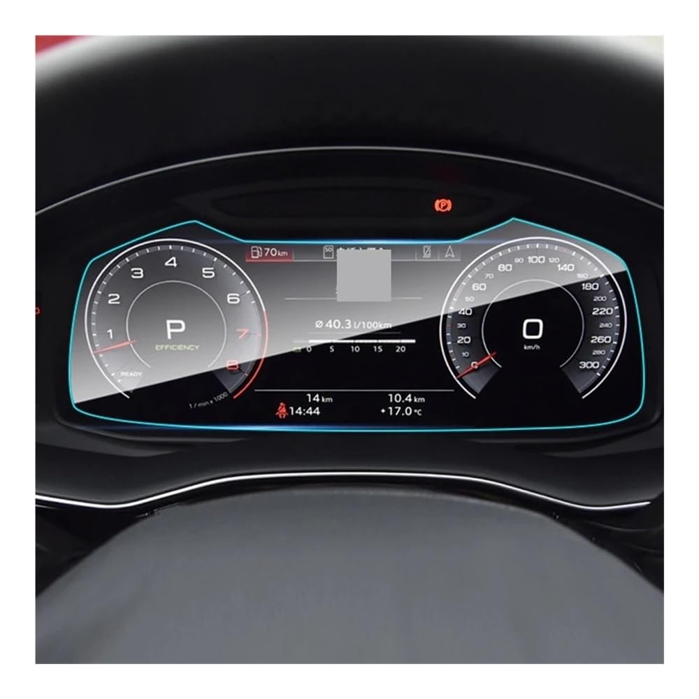 Instrumententafel Membran Für Q8 2018~2022 Gehärtetes Glas Auto Navigation Bildschirm Film Dashboard Film Innen Zubehör Displayschutzfolie von LTCZGRCI