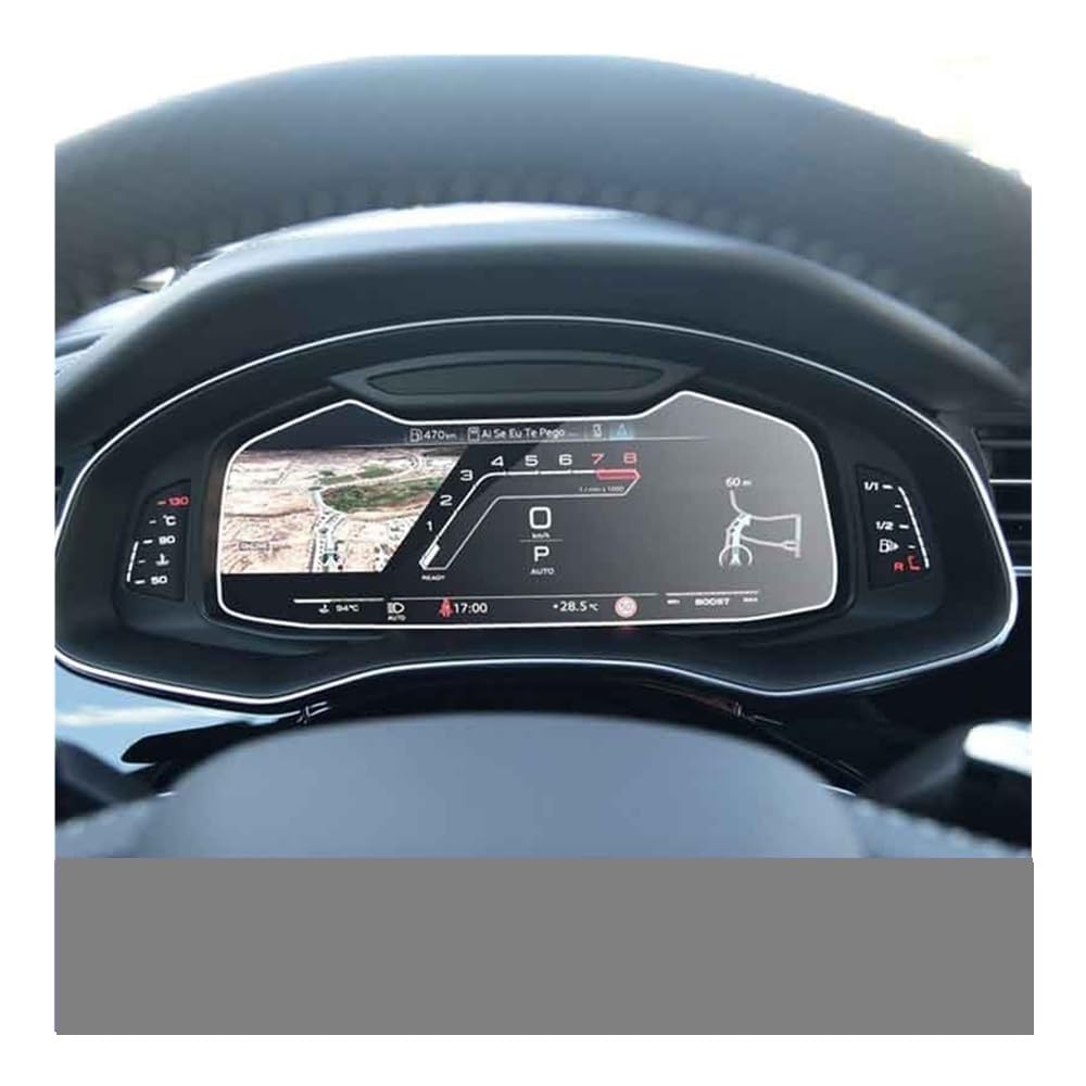 Instrumententafel Membran Für Q8 Für Q7 2020-2021 Radio GPS Armaturenbrett Bildschirm Schutz Auto Navigation Gehärtetem Glas Bildschirm Schutzfolie Displayschutzfolie von LTCZGRCI