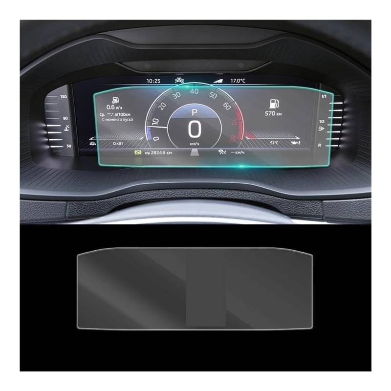 Instrumententafel Membran Für Skoda Für Karoq 2017-2021 Auto Dashboard Instrument Panel Bildschirm Gehärtetes Glas Schutz Film Displayschutzfolie von LTCZGRCI