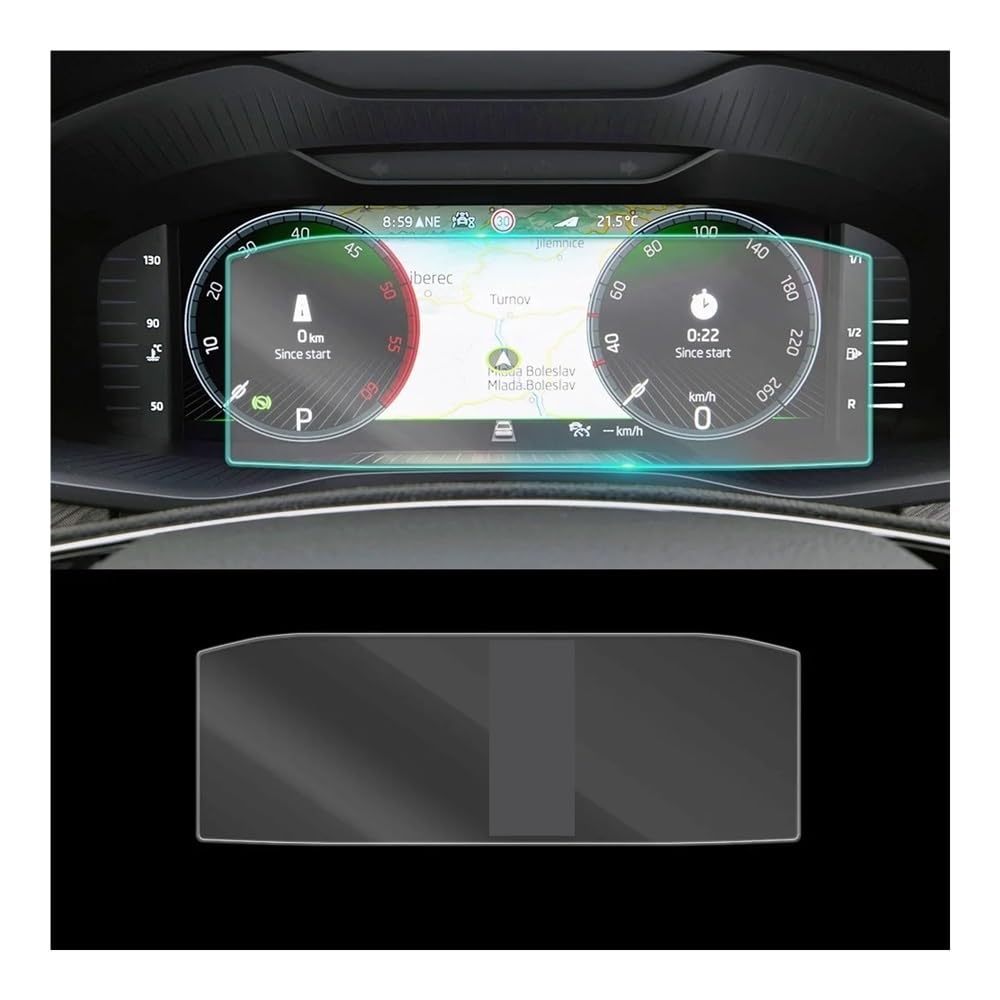 Instrumententafel Membran Für Skoda Für Kodiaq 2018-2021 Auto Dashboard Instrument Panel Bildschirm Gehärtetes Glas Schutz Film Displayschutzfolie von LTCZGRCI