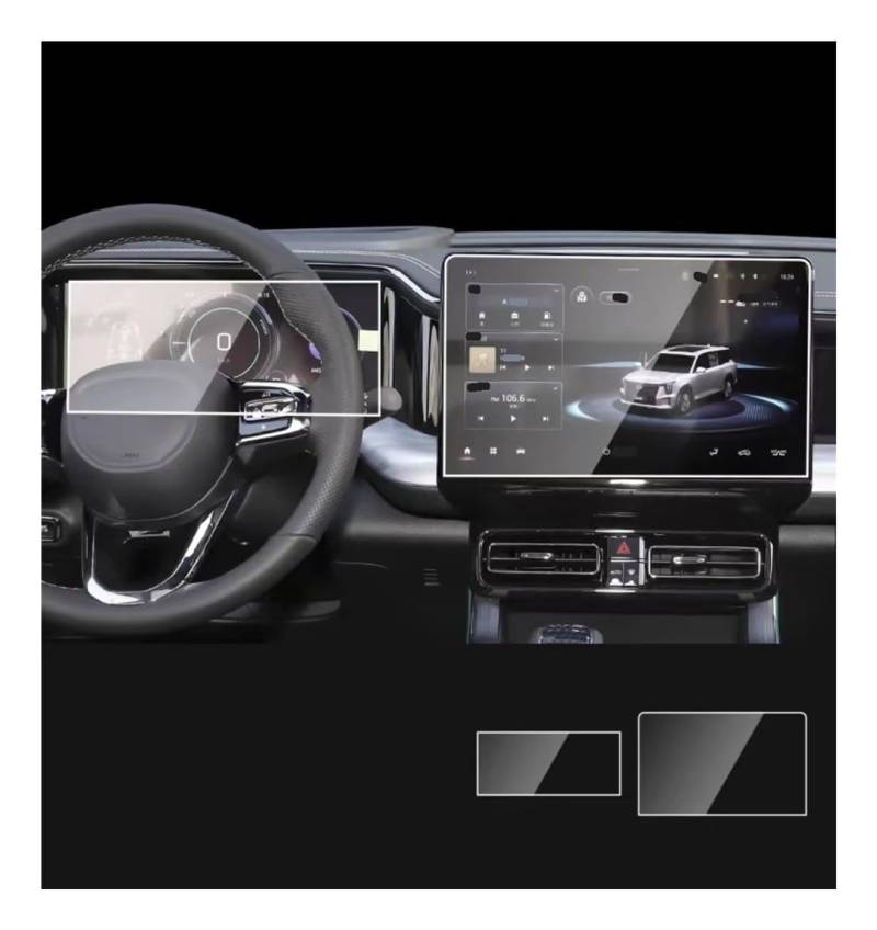 Instrumententafel Membran Für Trumpchi Für GS8 2022-2024 Auto GPS-Navigation UND Dashboard-Displayschutzfolie Displayschutzfolie von LTCZGRCI