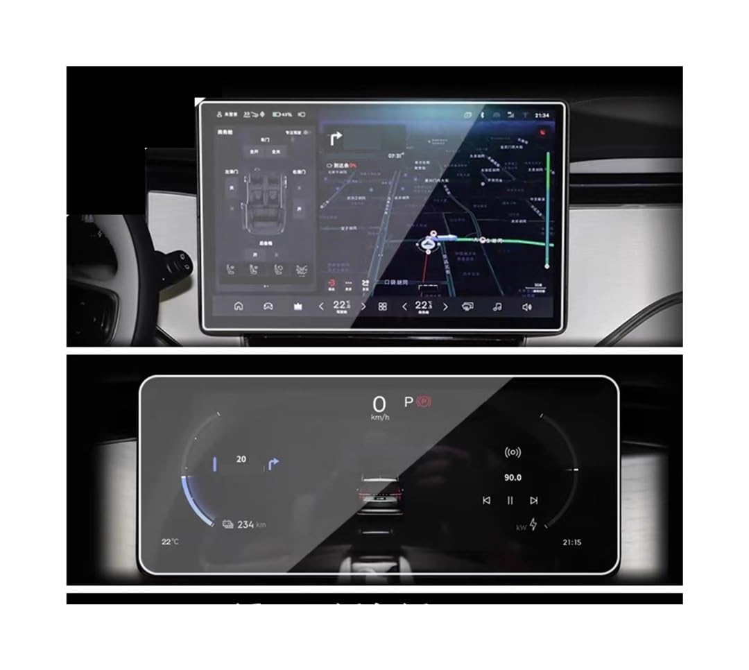 Instrumententafel Membran Für Volvo Für EM90 2024 2023 15,4 Zoll GPS Navigation Und Dashboard Touch Screen Schutz Film Displayschutzfolie von LTCZGRCI