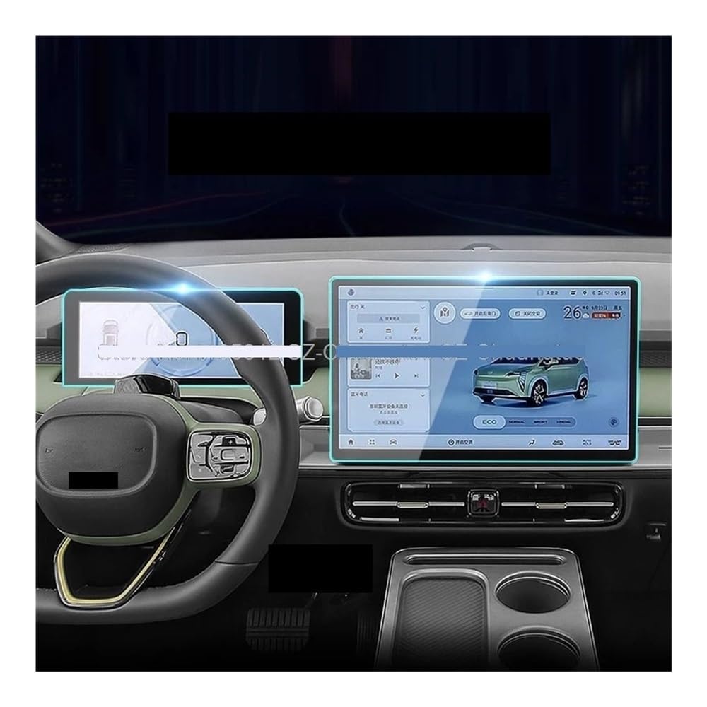 Instrumententafel Membran Gehärtete Glas-Schutzfolie für GAC für Aion Y 2021–2023, Auto-GPS-Armaturenbrett, Touchscreen Displayschutzfolie von LTCZGRCI