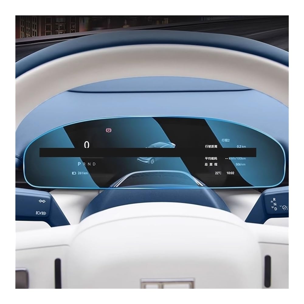 Instrumententafel Membran Gehärtete Glasschutzfolie für ZEEKR 007 2024 Auto-Instrumenten-Armaturenbrett-Touchscreen Displayschutzfolie von LTCZGRCI