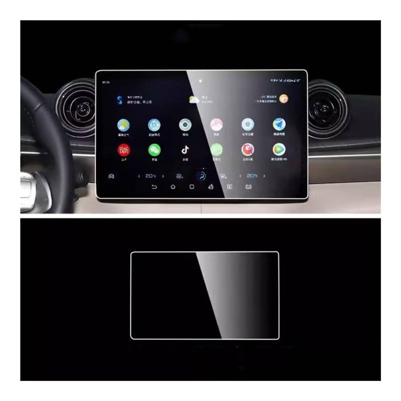 Instrumententafel Membran Gehärtetem Glas Screen Protector Film Für BYD Für Atto 3 Für Yuan 2022-2024 Auto Infotainment Radio GPS Dashboard Displayschutzfolie von LTCZGRCI