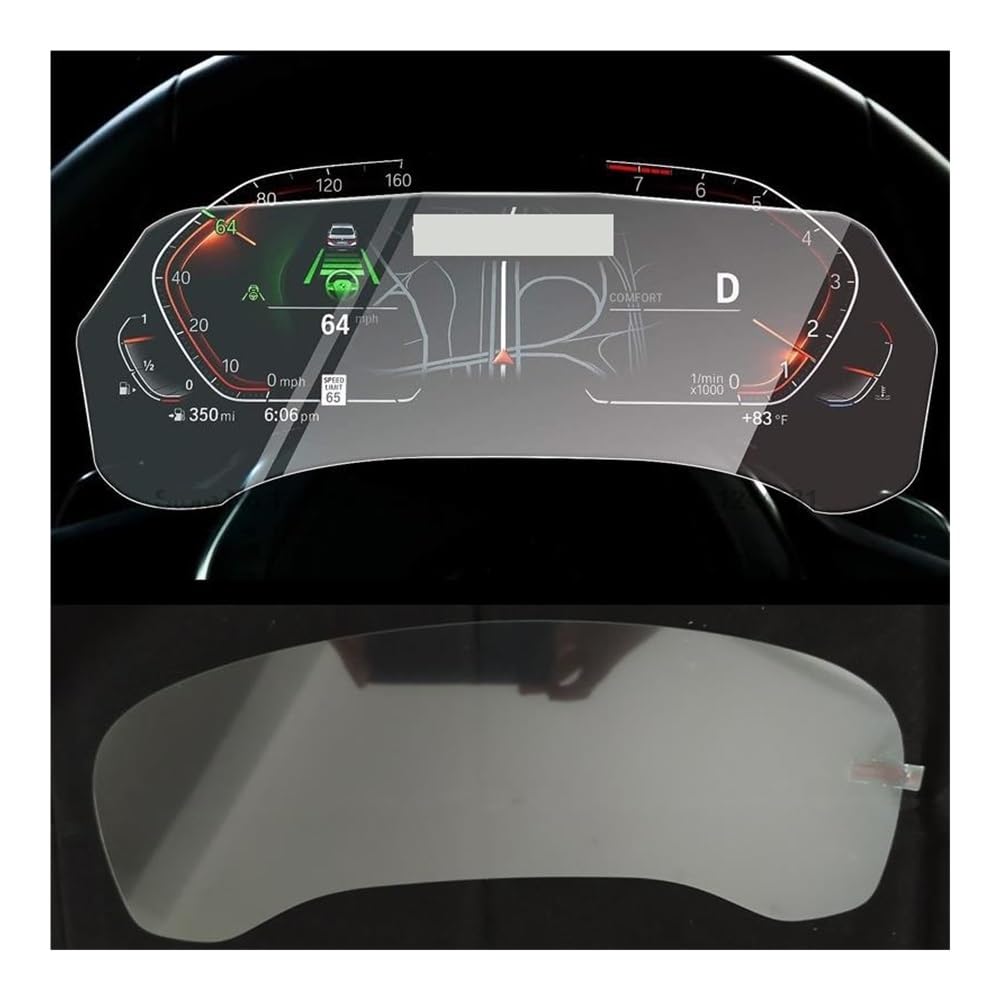 Instrumententafel Membran Gehärtetes Glas-Displayschutz, Armaturenbrett-Bildschirmfolie für X6 für M50i 2020–2022, 12,3-Zoll-Instrument Displayschutzfolie von LTCZGRCI