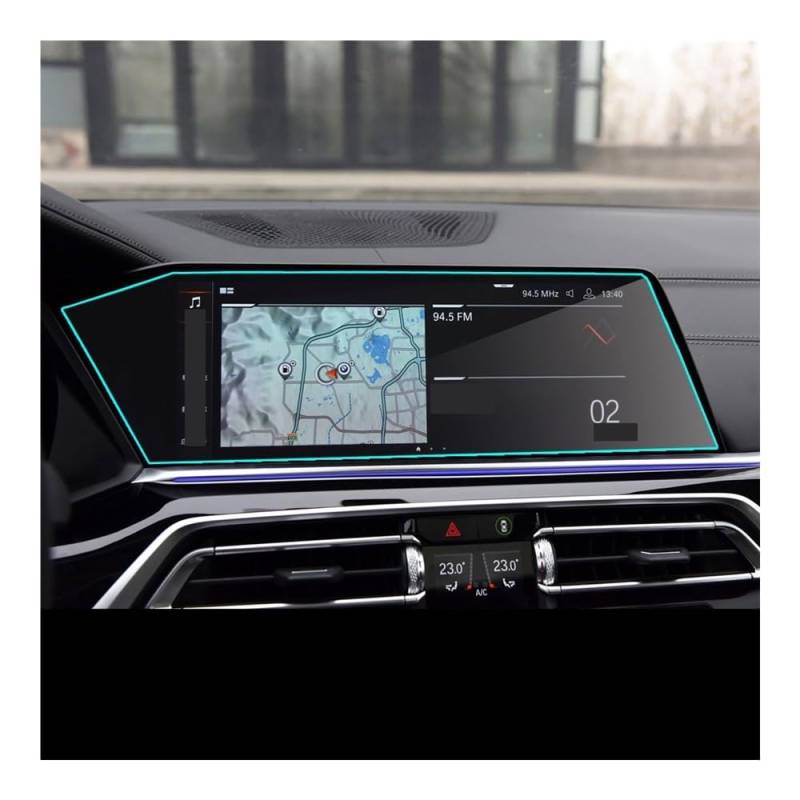 Instrumententafel Membran Gehärtetes Glas Schutzfolie für X5 für G05 2019–2020, Auto-Navigations-Displayschutz, Instrumenten-Armaturenbrett Displayschutzfolie von LTCZGRCI