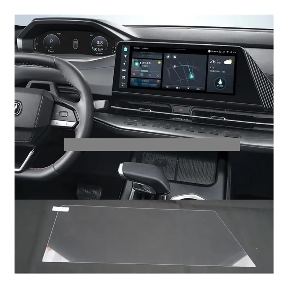 Instrumententafel Membran Schutz Gehärtetes Glas Für Changan Für CS55 Plus 2022-2024 Zweite Generation Infotainment Auto GPS Radio Dashboard Film Displayschutzfolie von LTCZGRCI