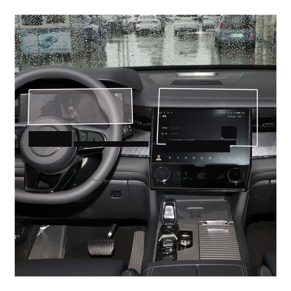 Instrumententafel Membran Schutzfolie aus gehärtetem Glas für Lynk&Co 09 2021–2024, Autoradio, GPS-Navigation und Instrumenten-Touchscreen Displayschutzfolie von LTCZGRCI