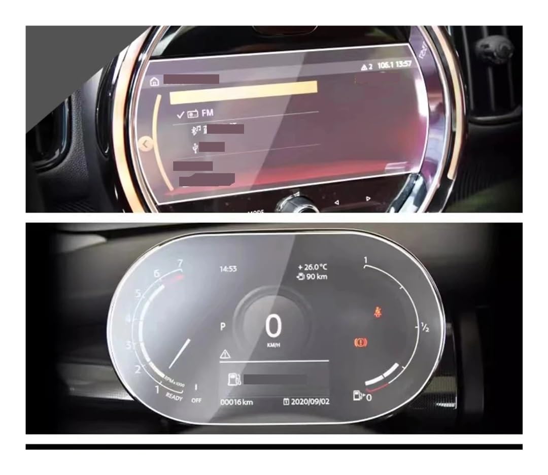 Instrumententafel Membran Schutzfolie für Countryman 2021–2023 GPS-Navigation und Armaturenbrett-Touchscreen-Schutzfolie Displayschutzfolie von LTCZGRCI