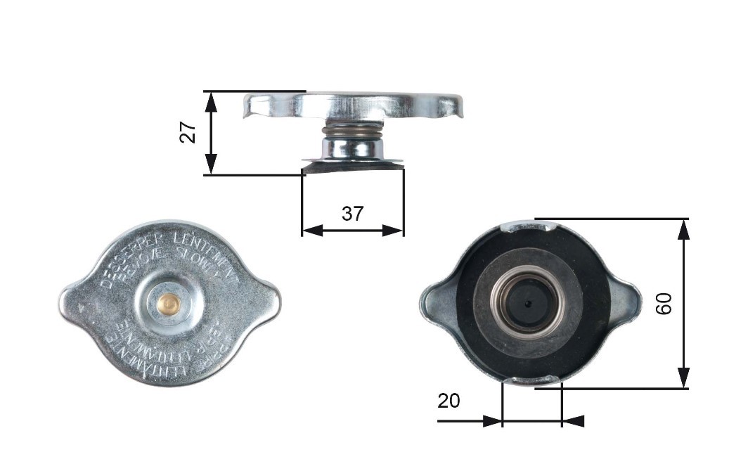 LTD Verschlußdeckel, Kühler MERCEDES-BENZ LTD-1245000406 1235010115,1235010215,A1245000406 1245000406,2025000406,A1235010115,A1245000106,A1245010515 von LTD