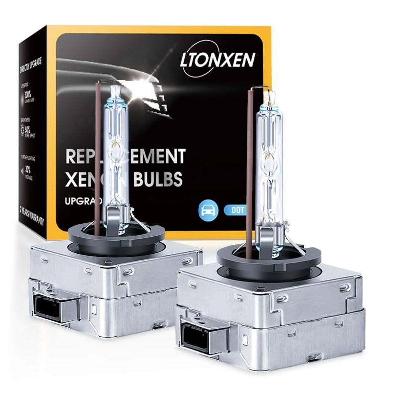 D1S Xenon 4300K Brenner, 12V 35W Warmes Weiß Auto Scheinwerferlampe HID Entladungs Lampe Ersatz Kit (2 Stück) von LTONXEN