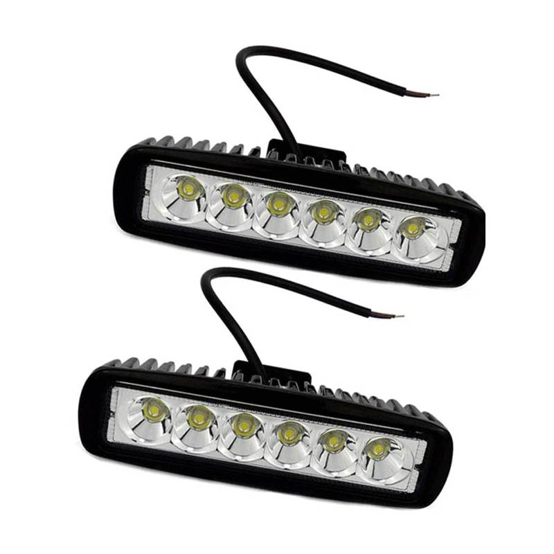 LED Arbeitsscheinwerfer, 18W LED Offroad Zusatzscheinwerfer 12V 24V Scheinwerfer 6000K IP67 Wasserdicht Rückfahrscheinwerfer für Traktor Bagger SUV UTV ATV - 2 Stück von LTPAG