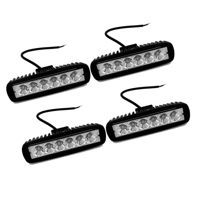 LED Arbeitsscheinwerfer, 18W LED Zusatzscheinwerfer 12V 24V Auto Scheinwerfer IP67 Wasserdicht Rückfahrscheinwerfer 6000K LED Strahler Auto für SUV Truck Traktor Offroad LKW - 4 Stück von LTPAG