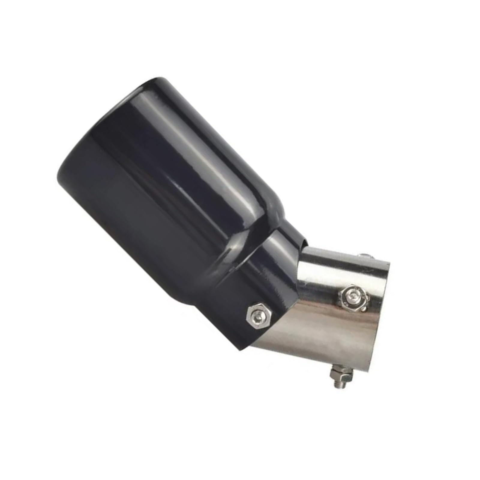 Auto Auspuff Endrohr Schalldämpfer-Endrohr 38–54 Mm Einlass Einstellbar Winkel Einstellbar Auto-Auspuffendrohr Aus Edelstahl Auspuffblenden(BLACK In 38-54mm) von LTQSIV