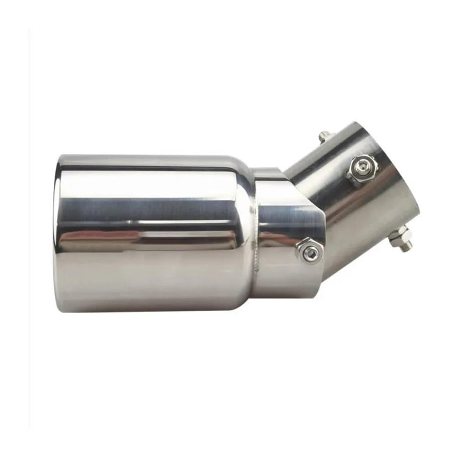 Auto Auspuff Endrohr Schalldämpfer-Endrohr 38–54 Mm Einlass Einstellbar Winkel Einstellbar Auto-Auspuffendrohr Aus Edelstahl Auspuffblenden(SILVER In 38-54mm) von LTQSIV